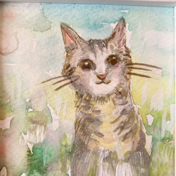 絵画。原画【神秘的な花の基地で、猫ちゃんたちは月を持って未来を楽しみにしている】 絵画。原画【神秘的な花の基地で、猫ちゃんたちは月を持って未来
