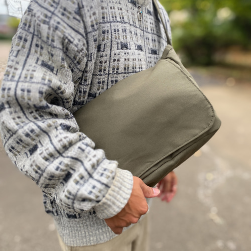 倉敷帆布 ニュースペーパーバッ大容量 Mサイズ ミリタリーカーキ