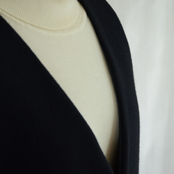 ウールのカシュクールジャンパースカート　ブラック 11枚目の画像