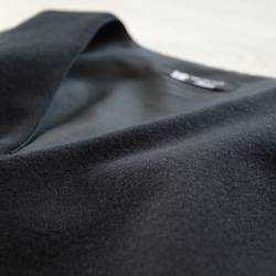 ウールのカシュクールジャンパースカート　ブラック 12枚目の画像
