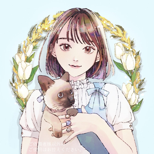 L版/写真サイズ】イラストオーダー/似顔絵、キャラクターイラスト