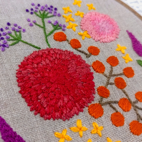 アカ族の手刺繍タペストリー アカ族の手刺繍タペストリー