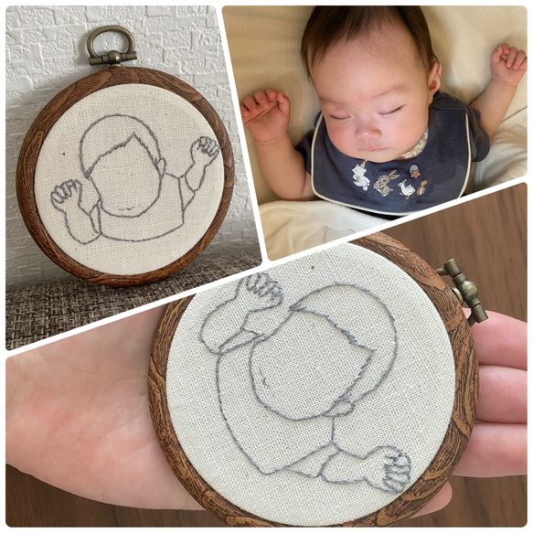 線画刺繍