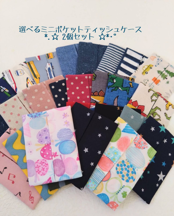 【選べる2点330円】ミニサイズ　ポケットティッシュケース 選べる・.｡*・.｡*ミニポケットティッシュケース2個セット その他入園