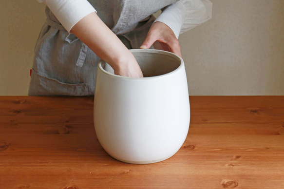 ぬか漬けの秋！【岐阜県多治見産】えんける道具店の甕（かめ）4リットル 5枚目の画像