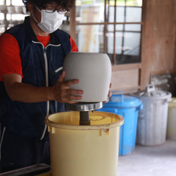 ぬか漬け容器に、お味噌、梅干しの仕込みに【岐阜県多治見産】菱登製陶所さんのつくる、えんける道具店の甕（かめ）4リットル 16枚目の画像