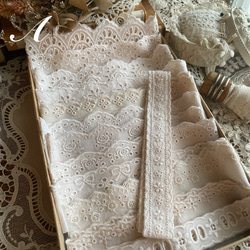 紅茶染め୨୧コットンレースset 合計約6.5m レース Catalpa* 通販