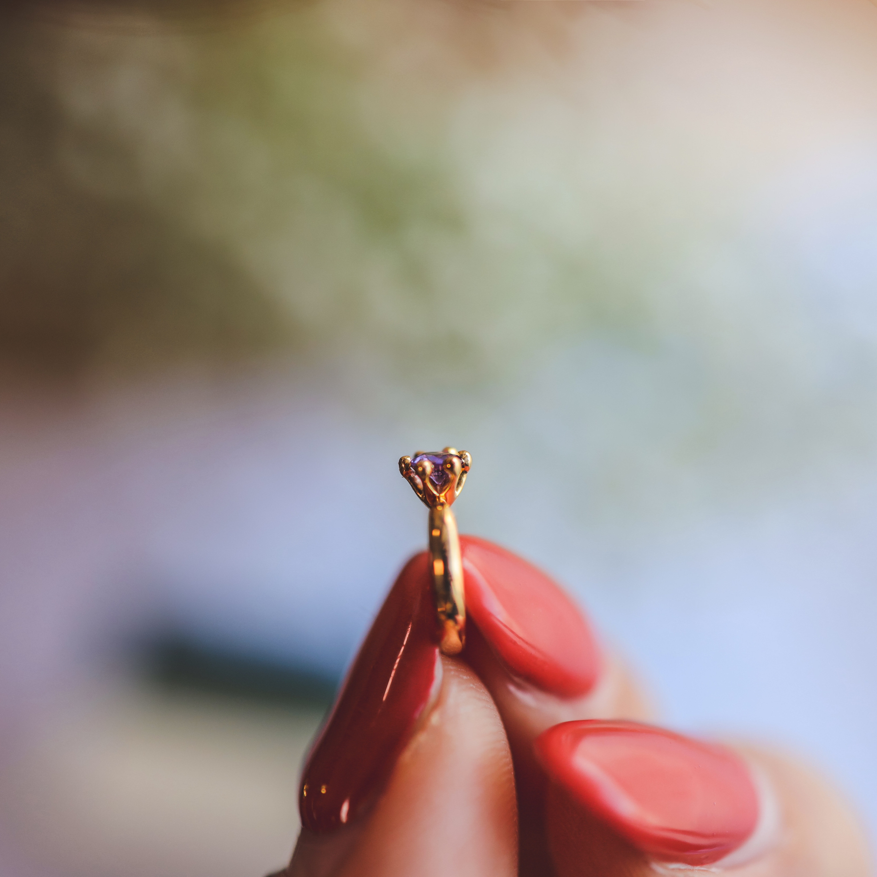 《K18ゴールド》ミルククラウン型 誕生石大粒 ベビーリング Couronne［刻印可］