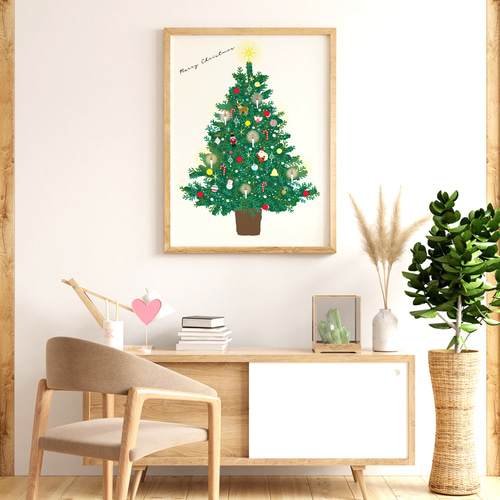 クリスマスツリー インテリア 北欧 ポスター おしゃれ オーダーサイズ