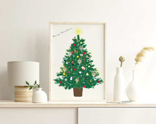 クリスマスツリー インテリア 北欧 ポスター おしゃれ オーダーサイズ