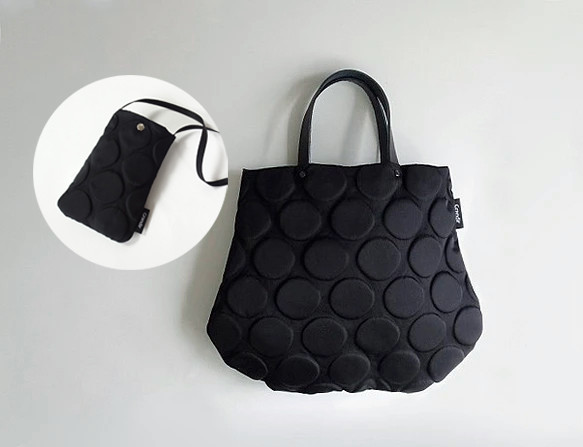 <Creema 限量版幸運包> 智慧型手機迷你肩背包及皮革手柄泡泡手提包 第1張的照片