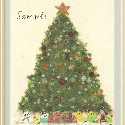 葉鳥ビスコ 直筆サイン＋イラスト入り クリスマスカード 葉鳥ビスコ