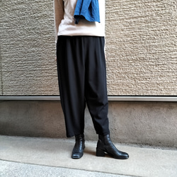 柿渋染め サルエルパンツ 綿100％ レトロ手ぬぐいリメイク