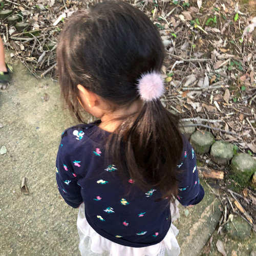 送料無料2つセット♩ミンクファーのベビーヘアクリップ・ペット