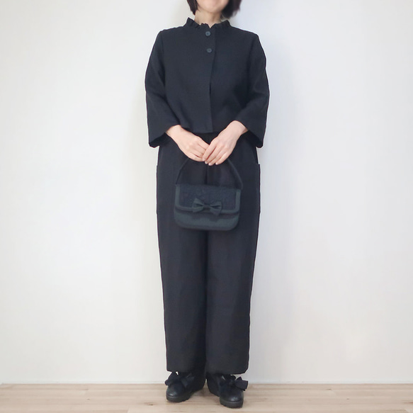 セット価格【入学式、卒業式】フリル襟ジャケットとストレートパンツの