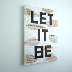 皮革拼貼藝術 (LET IT BE) *黑色 A4 尺寸木板獨一無二的物品 第3張的照片