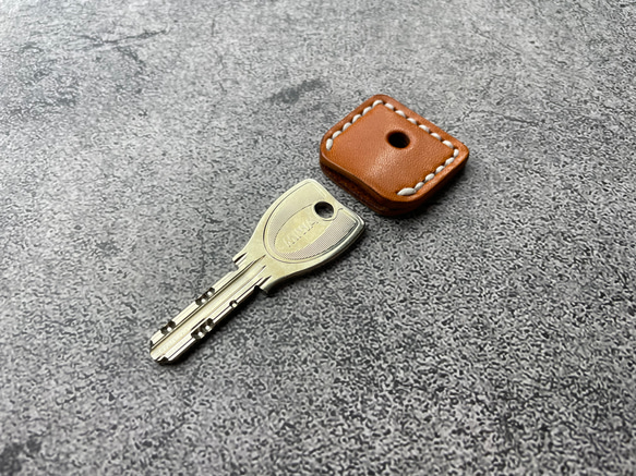 【手工縫製】MIWA PR/PS 駝色真皮鑰匙套（厚皮轉動鑰匙手感好⁈） 第1張的照片