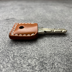 【手工縫製】MIWA PR/PS 駝色真皮鑰匙套（厚皮轉動鑰匙手感好⁈） 第10張的照片