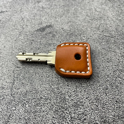 【手工縫製】MIWA PR/PS 駝色真皮鑰匙套（厚皮轉動鑰匙手感好⁈） 第5張的照片