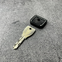 【手工縫製】MIWA PR/PS用黑色真皮鑰匙套（厚皮轉動按鍵手感好⁈） 第1張的照片