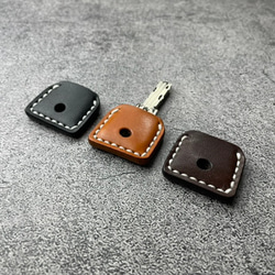 【手工縫製】MIWA PR/PS用3色真皮鑰匙套1套（厚皮轉動鑰匙手感好⁈） 第2張的照片