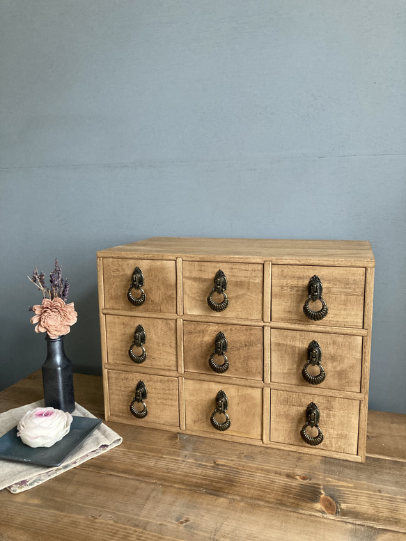 アンティーク 引き出し 抽斗 薬箪笥