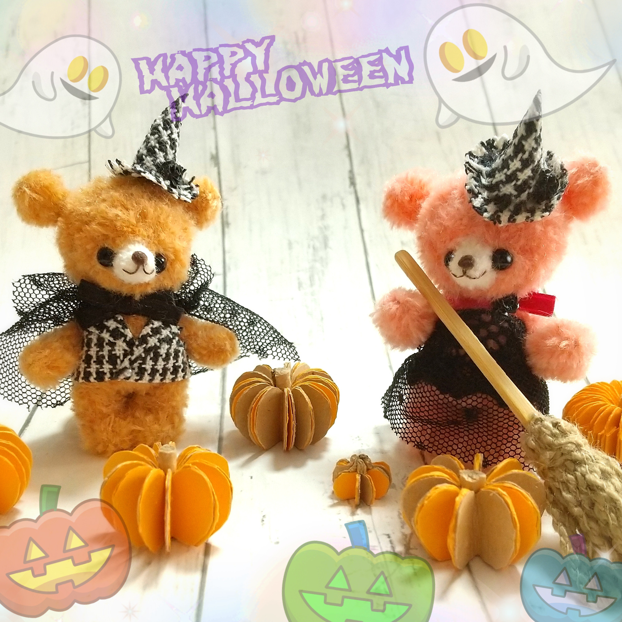 ちびくまちゃんのハロウィンコスプレカボチャ付き
