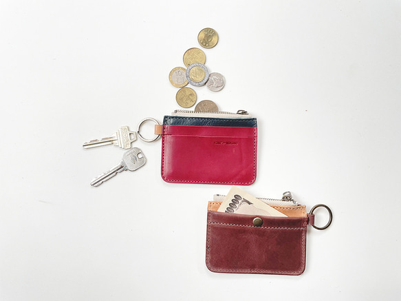 不要小看它...薄、小、多彩的迷你錢包 緊湊型小錢包和鑰匙圈 (UC221004) 第2張的照片