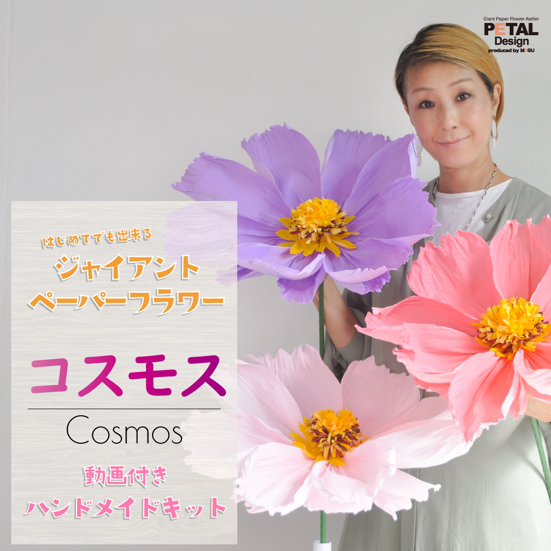 花ページ ジャイアントペーパーフラワー『コスモス』｜動画付き