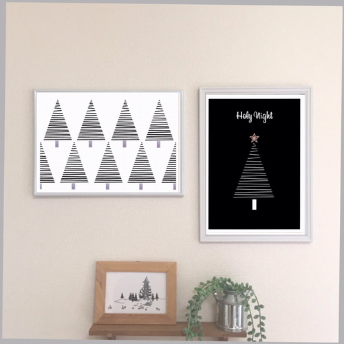 送料無料 Xmas ツリー3枚セット ⭐︎ クリスマス ポスター インテリア