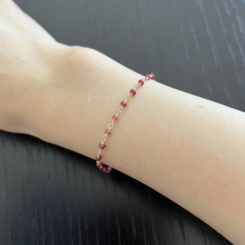 レッドスピネルのブレスレット ブレスレット chicolo 通販