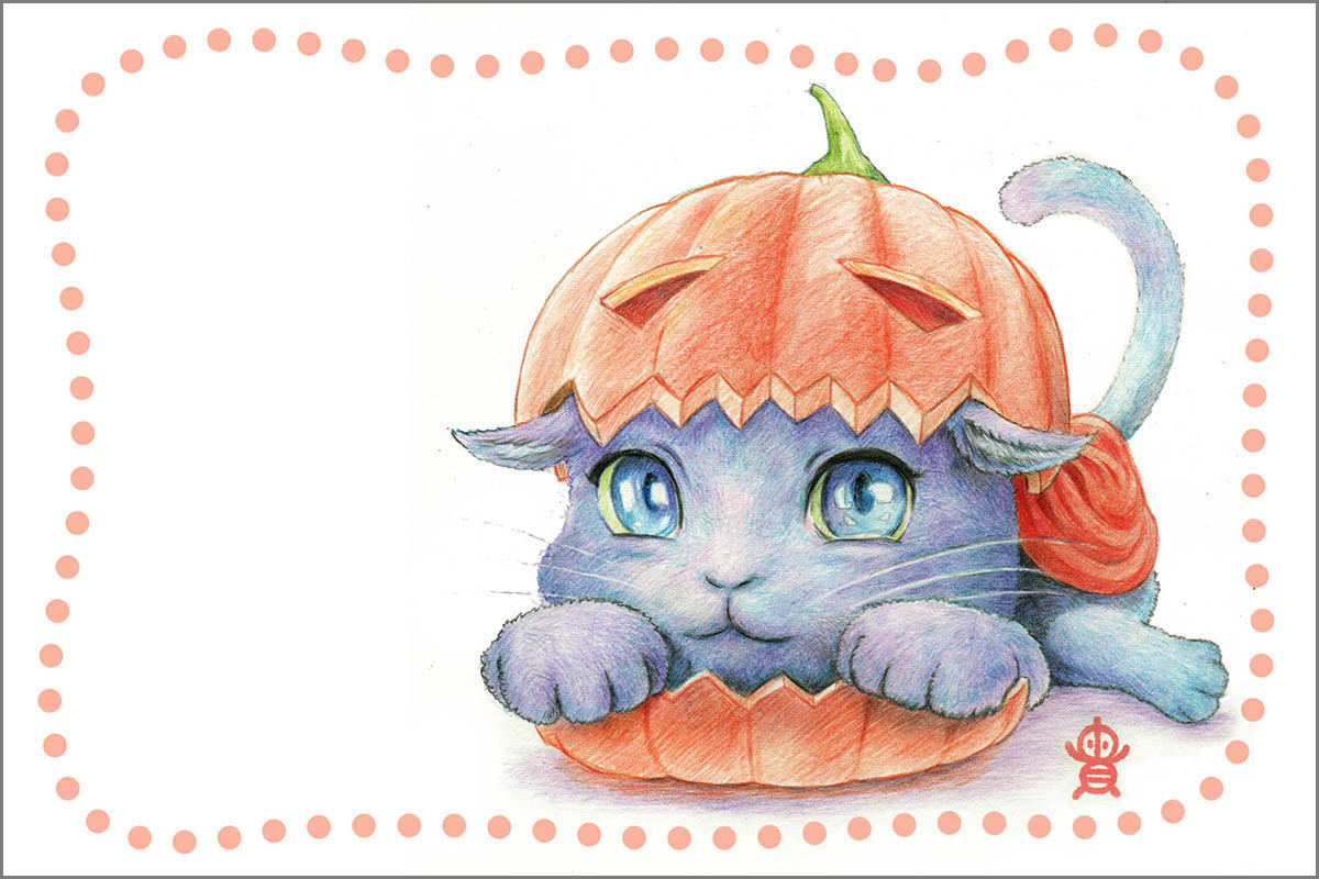 ねこパンツくん　　ポストカード 猫だくさんポストカード4枚セット イラスト 岡田千夏 通販
