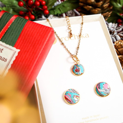 クリスマス限定 アクセサリーセット＊金属アレルギー対応＊ポリマー