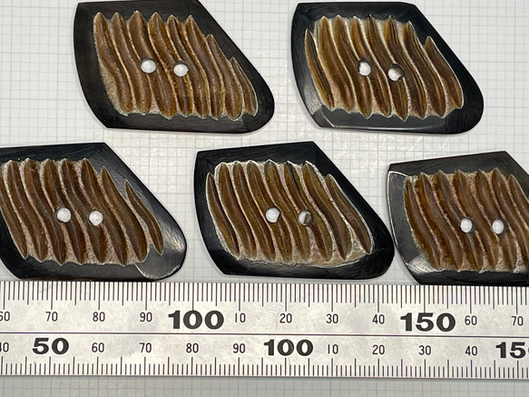 <送料無料>  水牛角ボタン　C019 9枚目の画像