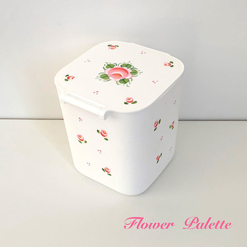 Creema限定 フタつき小物入れ (白) トールペイント フリー