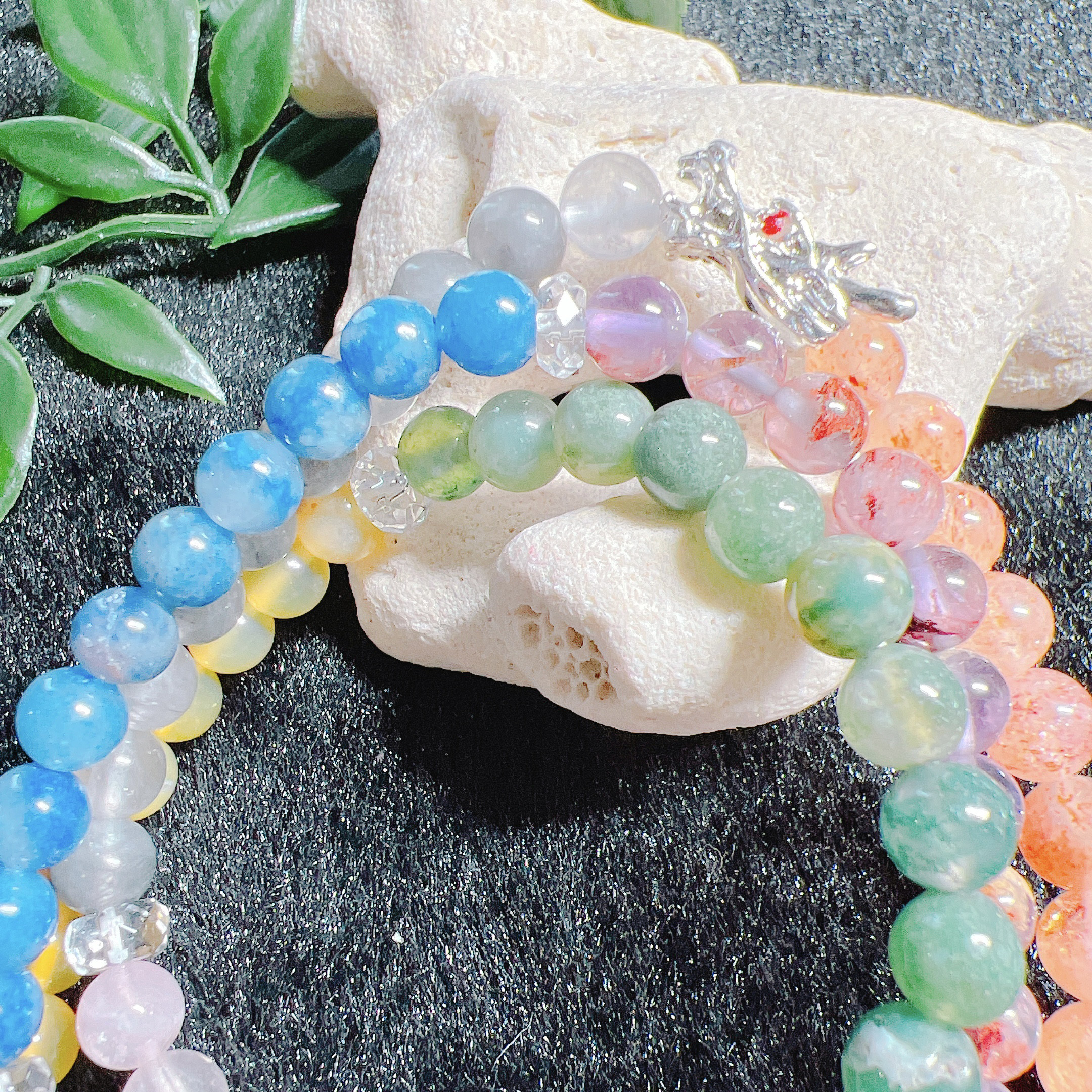 虹龍様ブレス☆3連ブレス☆ネックレス☆優しく包み込むブレス☆2way