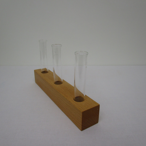 木の一輪挿し 3連 一輪挿し・花瓶・花器 watamoku 通販