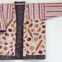 Creema限定　着物生地を使ったリバーシブルでも着れる半纏です。表は絹、裏は綿生地です。両方楽しめます。贈り物に! 6枚目の画像
