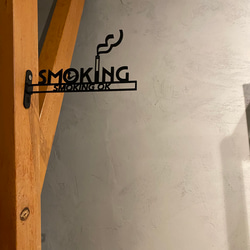 『SMOKING（喫煙所/喫煙室）』_サイン/看板/ルームプレート/案内板_010 3枚目の画像