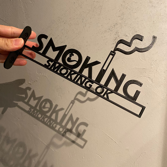 『SMOKING（喫煙所/喫煙室）』_サイン/看板/ルームプレート/案内板_010 5枚目の画像