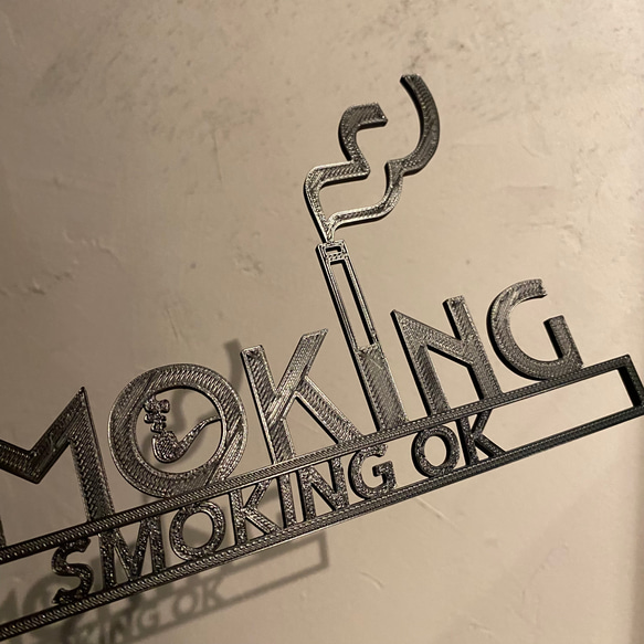 『SMOKING（喫煙所/喫煙室）』_サイン/看板/ルームプレート/案内板_010 6枚目の画像