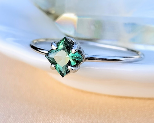 ブルーグリーントルマリンのsilver925リング 11号 シルバーリング