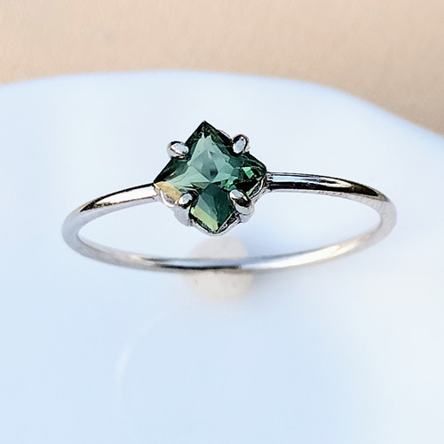 ブルーグリーントルマリンのsilver925リング 11号 シルバーリング