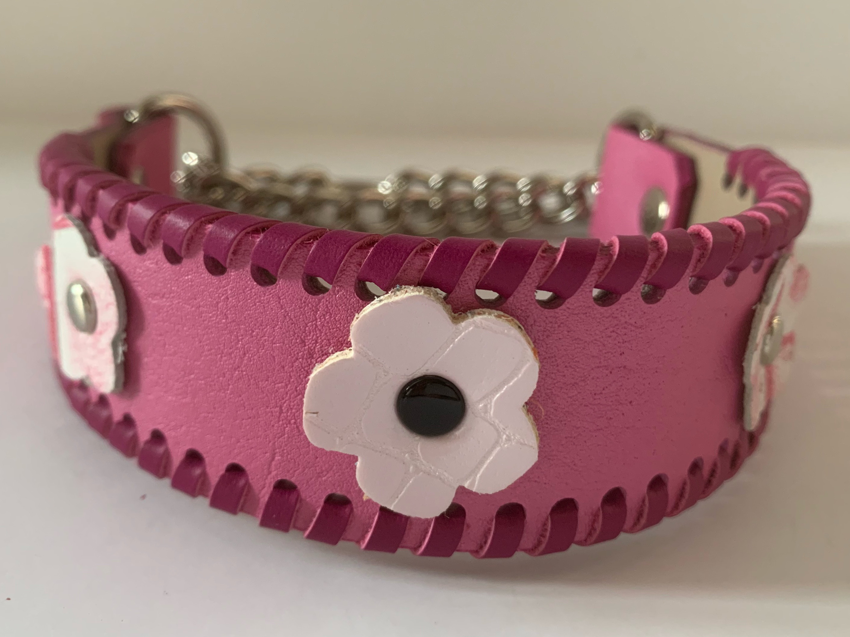 犬の本革ハーフチョークNo.166(小型犬)