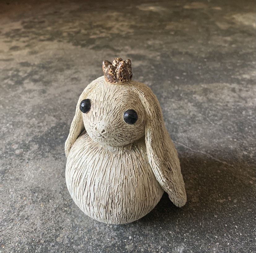 「こんにちはウサギ」〜ETOシリーズ〜置物として、花器として、干支、兎、卯年 6,160円