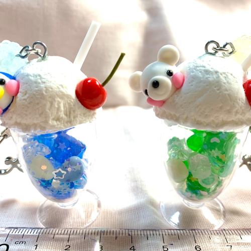 シャカシャカキーホルダー ペンギン シマエナガ ホワイト ブルー