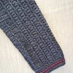 【プライスダウン】かぎ針編みとアフガン編みのカーディガン 6枚目の画像