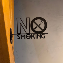 『NO SMOKING（禁煙）』_サイン/看板/ルームプレート/案内板_011 1枚目の画像