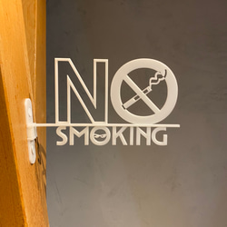 『NO SMOKING（禁煙）』_サイン/看板/ルームプレート/案内板_011 2枚目の画像