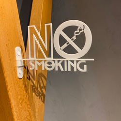 『NO SMOKING（禁煙）』_サイン/看板/ルームプレート/案内板_011 3枚目の画像